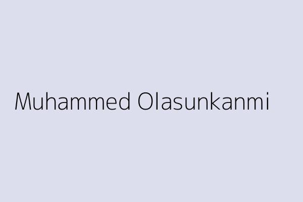 Muhammed Olasunkanmi